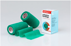 Copoly 10см x 4,5м - Аутоадгезійний еластичний бинт (Зелений)