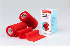 Copoly 10см x 4,5м - Аутоадгезійний еластичний бинт (Червоний неон)