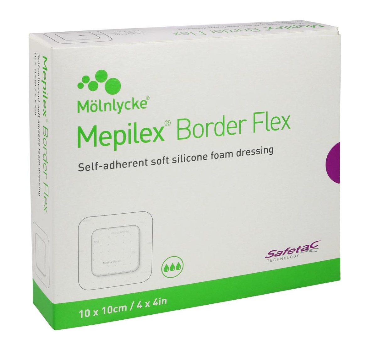Mepilex Border Flex 10x10 см — Багатофункціональна універсальна губчаста пов'язка