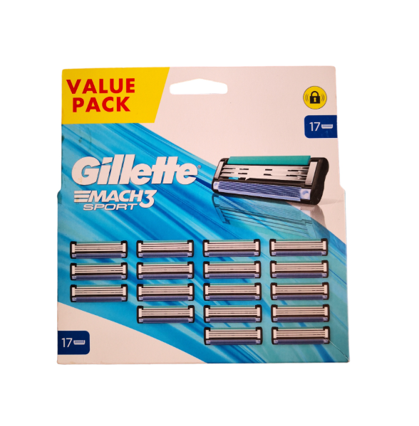 Змінні картриджі для гоління Gillette Mach3 Sport, 17 шт