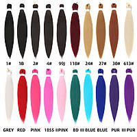 Канекалон Easy Braid однотонний EZ Довжина 65см Вага 90 грам Низькотемпературний матеріал 100-150 °C