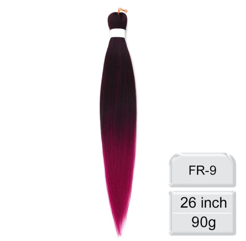 Канекалон Easy Braid чорний червоно-вишневий махагон Довжина 65см Вага 90 грам Низькотемпературний 100-150°С FR-9