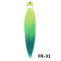 Канекалон Easy Braid салатовий світло-зелений зелений Довжина 65см Вага 90грам Низькотемпературний 100-150°С FR-31