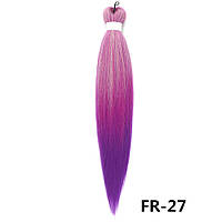 Канекалон Easy Braid світло-рожевий малиновий сливовий Довжина 65 см Вага 90 грам Низькотемпературний 100-150°С FR-27