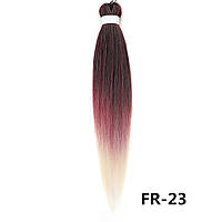 Канекалон Easy Braid омбре сірий бордовий блонд Довжина 65 см Вага 90 грам Низькотемпературний 100-150°С FR-23