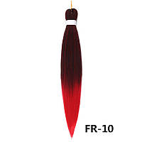 Канекалон Easy Braid омбре чорно-червоний червоний Довжина 65 см Вага 90 грам Низькотемпературний 100-150°С FR-10