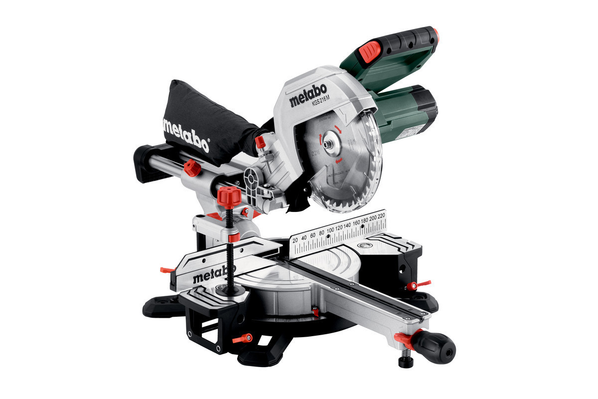 Пила торцювальна з протяжкою Metabo KGS 216 M New / Диск 216мм / Лазерний покажчик