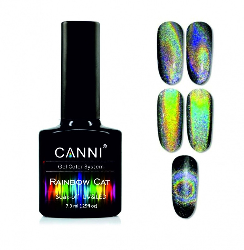 Canni Гель-лак Rainbow cat райдужний голографічний