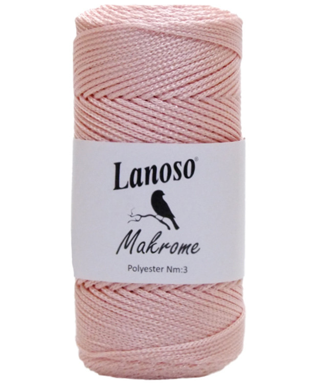LANOSO MACRAME PP 3 nm (Ланосо Макраме ПП 3мм) № 331 дитячій рожевий (Пряжа поліпропілен)