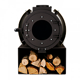 Піч дров'яна опалювальна DS Classic з варильною поверхнею + кожух срібний, фото 3