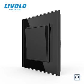 Кнопковий вимикач без фіксації (Дзвінковий вимикач, Імпульсний вимикач) Livolo Чорний