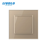 Кнопковий вимикач без фіксації (Дзвінковий вимикач, Імпульсний вимикач) Livolo Золотий, фото 2