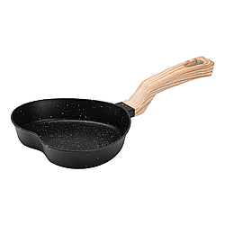 Сковорода у вигляді серця з антипригарним покриттям 400 мл чорна