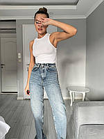 Джинси жіночі класичні з високою талією колір синій 😍