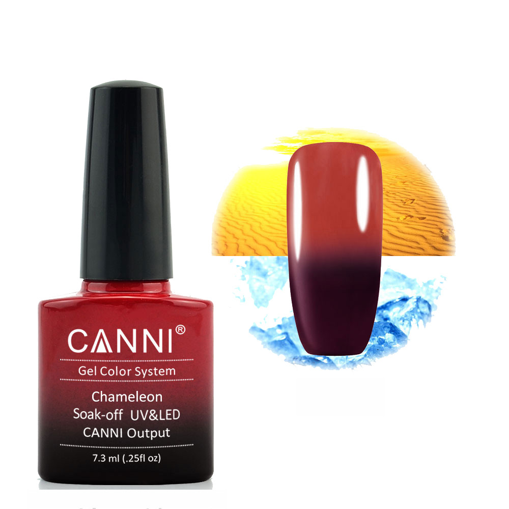 Canni Термо гель-лак 342 вишневий - червоний, 7,3ml