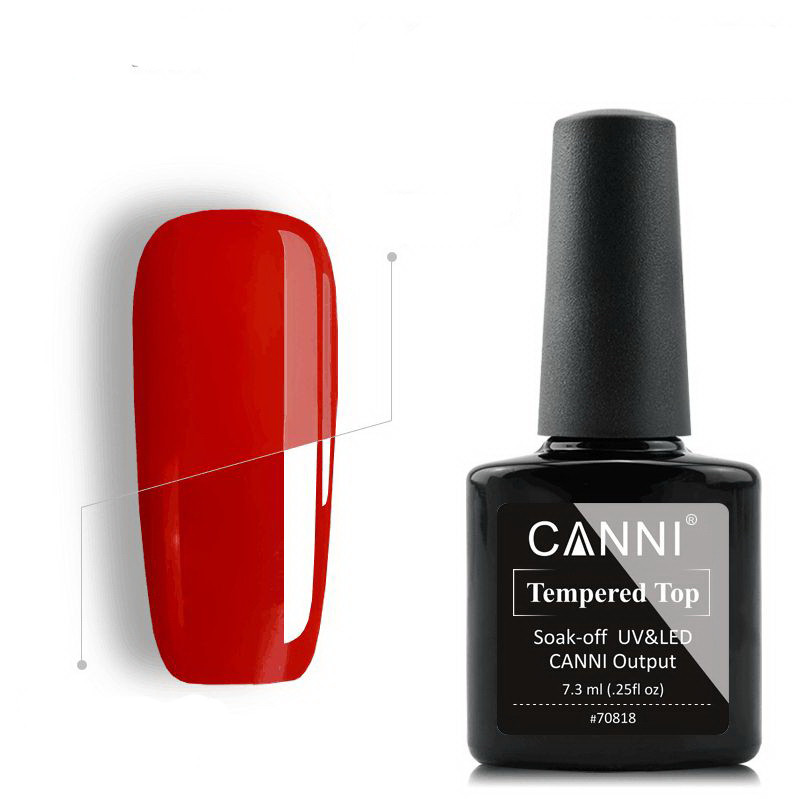 Фінішне покриття посилене CANNI без липкого шару 7,3 ml  No wipe Tempered Top coat