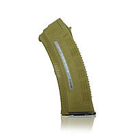 Магазин для АК коробчатий з вікном для контролю кількості заряду патронів олива