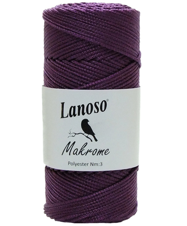 LANOSO MACRAME PP 3 nm (Ланосо Макраме ПП 3мм) № 350 фіолетовий (Пряжа поліпропілен), фото 1