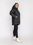 Модна жіноча зимова куртка в чорному кольорі, фото 2
