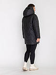 Модна жіноча зимова куртка в чорному кольорі, фото 3