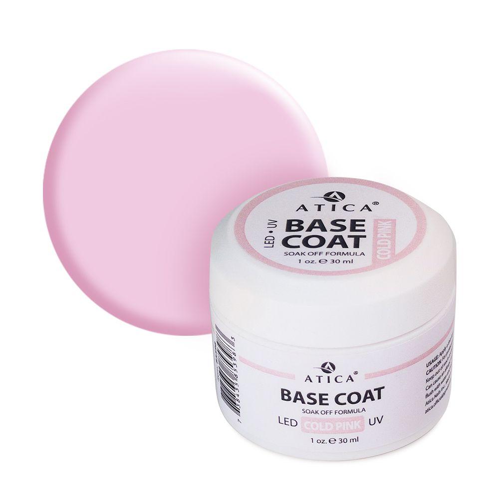 Камуфлююча база для нігтів Atica Base Gel Cold Pink, 30 мл