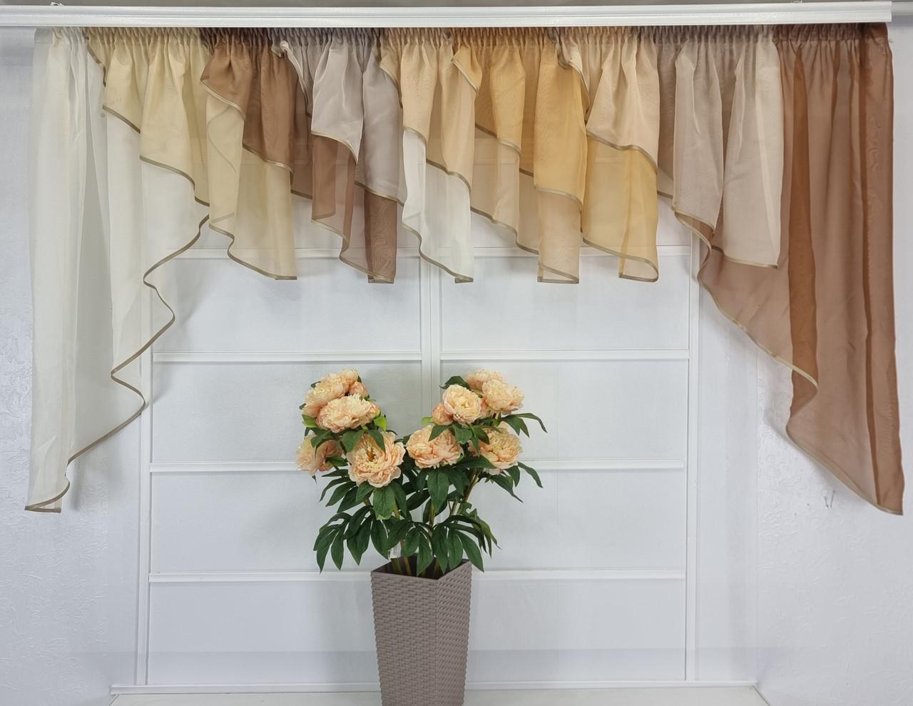 Ламбрекен "Фенікс" Коричневий (для карниза 2 м завдовжки)