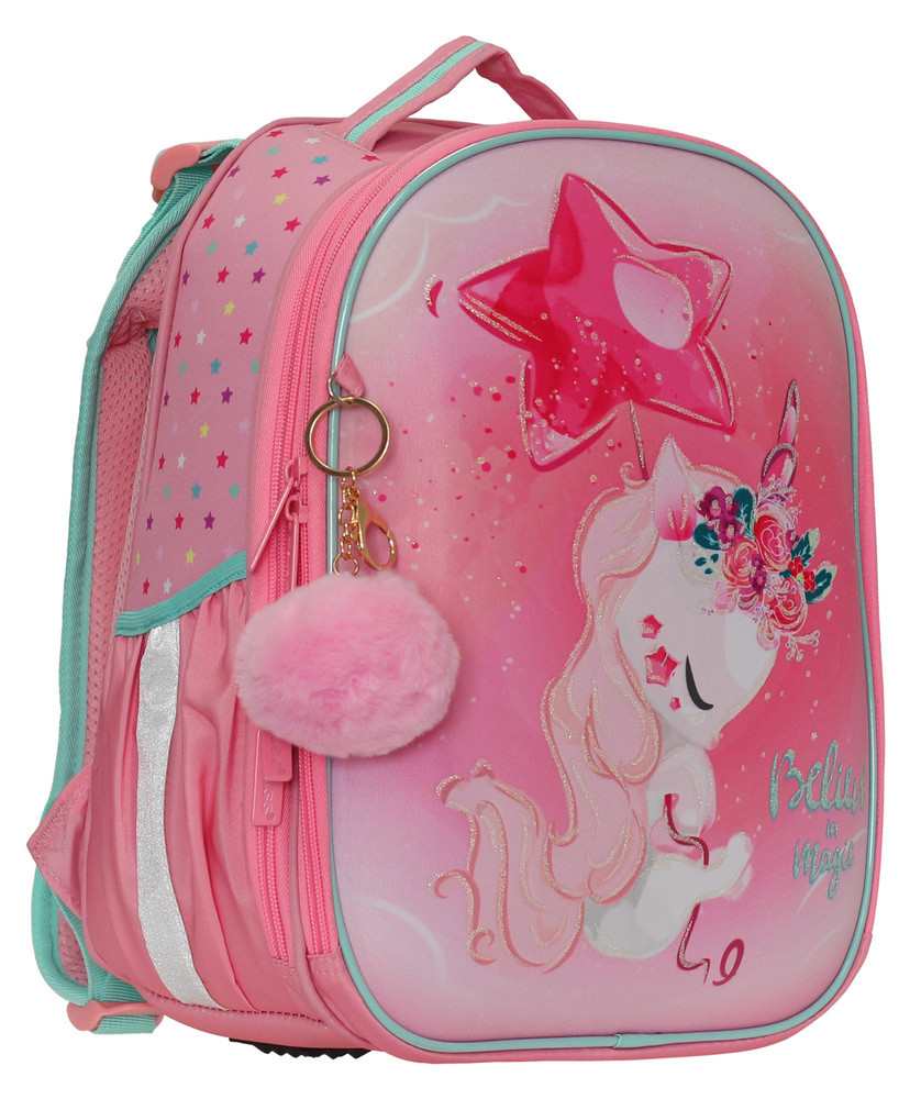 Ранець-Рюкзак шкільний каркасний CLASS 2405C SchoolCase Mini 2 відд., 35х27х16см, Unicorn (14)CLASS