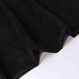 Штучний замш діагональ на трикотажу чорний, фото 8