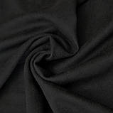 Штучний замш діагональ на трикотажу чорний, фото 6