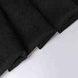 Штучний замш діагональ на трикотажу чорний, фото 9