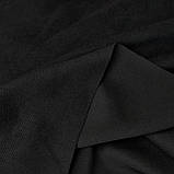 Штучний замш діагональ на трикотажу чорний, фото 7