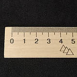 Штучний замш діагональ на трикотажу чорний, фото 4