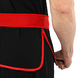 Спортивна форма для занять вух кунг-фу чорна LIBOWANG CO-8872 (розміри від 140 до 180 см), фото 5