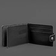 Шкіряна обкладинка-портмоне для картонного посвідчення УБД (чорна), фото 3