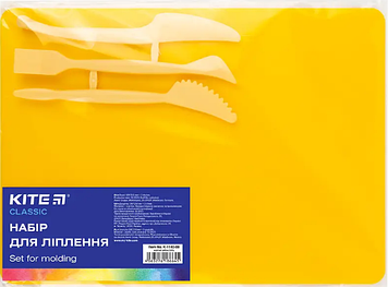 Дошка для ліплення "Kite" Classic 180х250мм + 3 стеки, жовта №K-1140-08