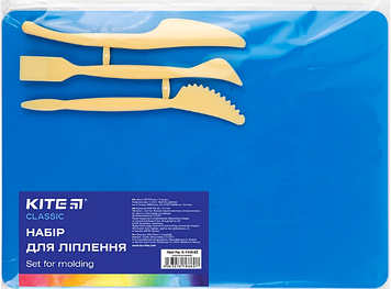 Дошка для ліплення "Kite" Classic 180х250мм + 3 стеки, синя №K-1140-02
