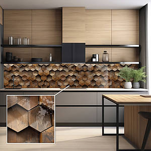 Фото панель універсальна ПЕТ, Самофіксована, 62 х 305 см (товщіна 1.2 мм), дерев'яні блоки