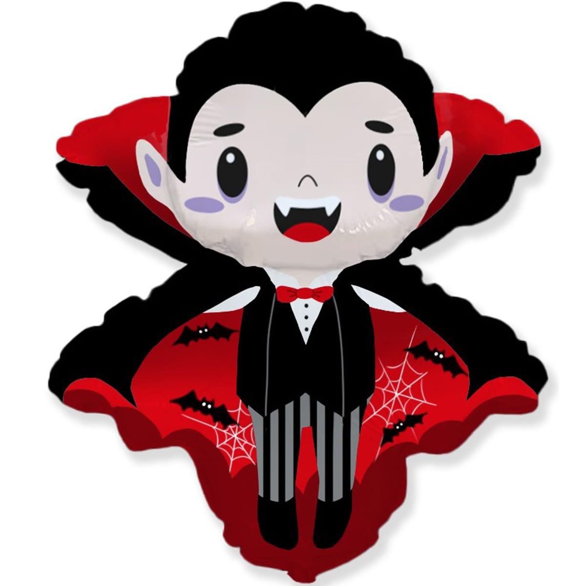 Фольгована велика повітряна куля Flexmetal Вампір, кулі на Хеллоуїн 80х68 см