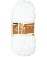 Lanoso PREMIER WOOL (Ланосо Прем'єр Вул) № 955 білий (Пряжа вовняна з акрилом, нитки для в'язання)