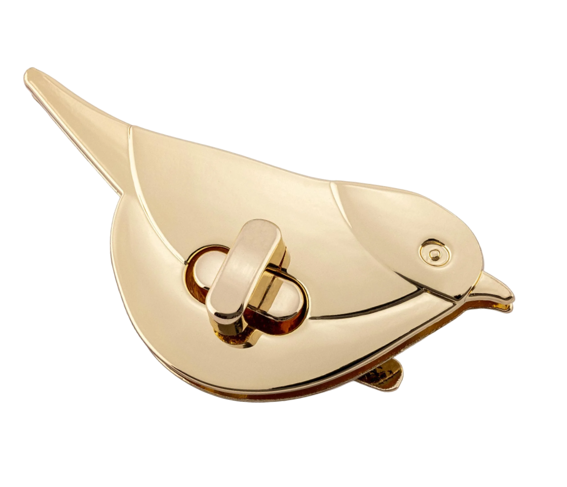 Замок сумковий 65-072 розмір 30*69 мм колір Золото, фото 1