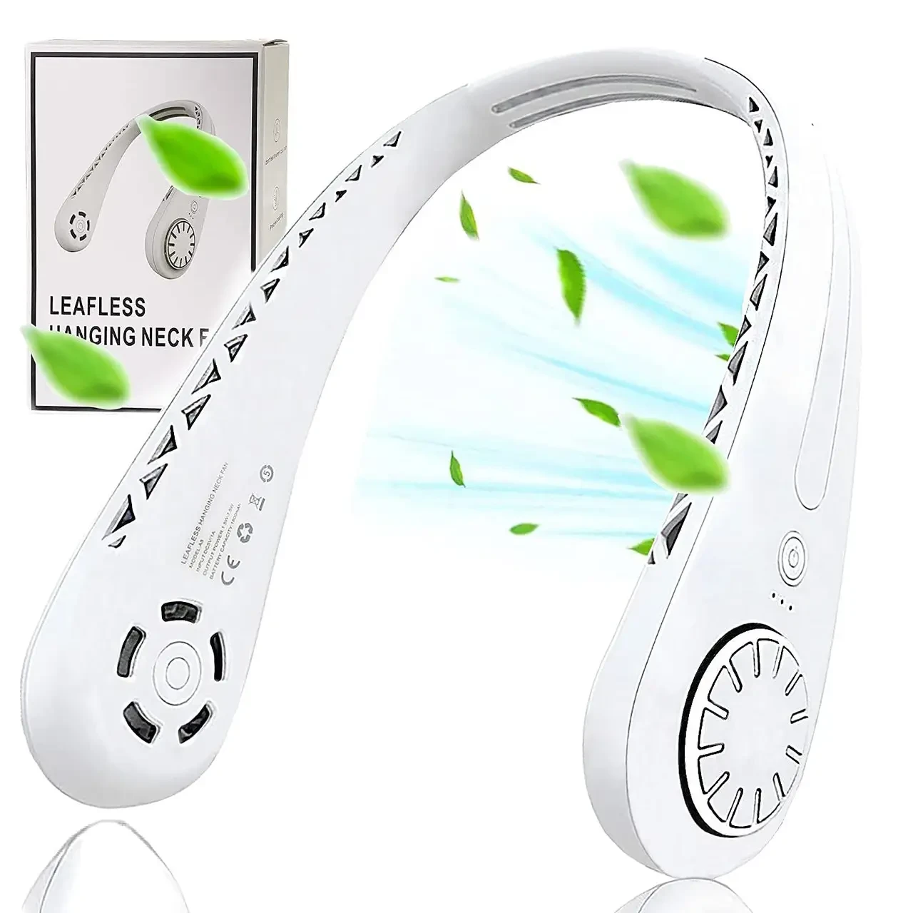 Новий Портативний шийний вентилятор, вентилятор, що перезаряджається, мінівентилятор на шиї, фото 1