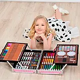 Валіза з олівцями та фломастерами, Набори для малювання для дітей (145 шт.) для дівчаток DMG, фото 6