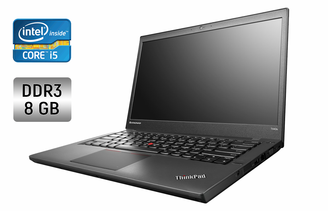 Ноутбук Lenovo ThinkPad T440 14" FHD Intel i5-4300U 1.9GHz 8 RAM 128 SSD Б/В
