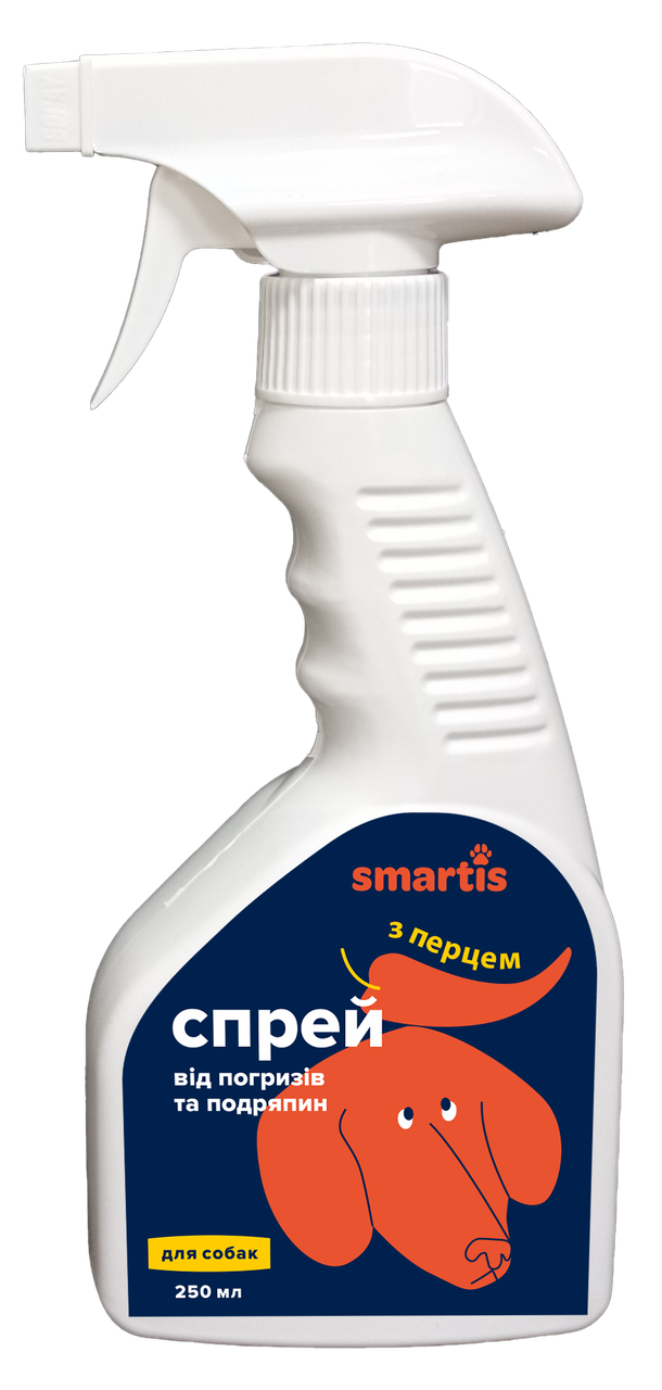 Спрей від погризів та подряпин Смартіс Smartis для собак з перцем 250 мл
