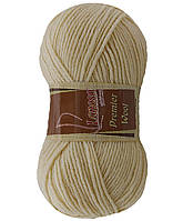 Lanoso PREMIER WOOL (Ланосо Прем'єр Вул) № 218 екрю (Пряжа вовняна з акрилом, нитки для в'язання)