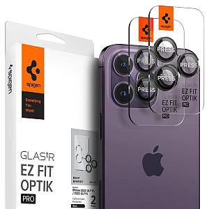 Захисне скло на камеру Spigen EZ Fit Optik 2-Pack для iPhone 16 Pro/16 Pro Max/17 Pro/17 Pro Max Black (AGL05205)