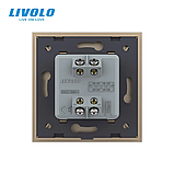 Одноклавішний перехресний вимикач Livolo Золотий, фото 4