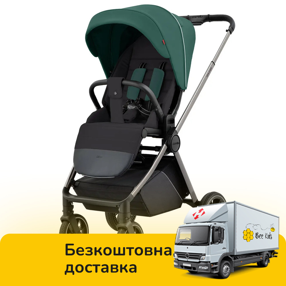Коляска прогулянкова дитяча CARRELLO Ultra CRL-5525 Avocado Green BF Зелена, фото 1