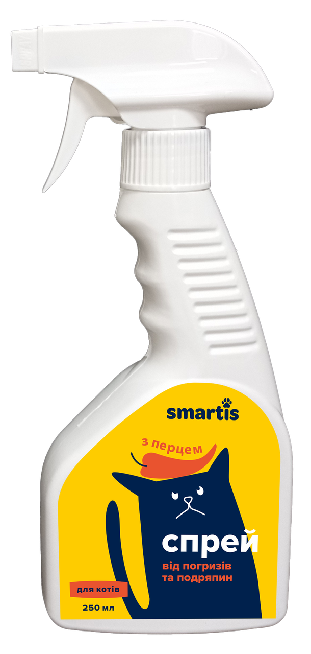 Спрей від погризів та подряпин Смартіс Smartis для кішок з перцем 250 мл