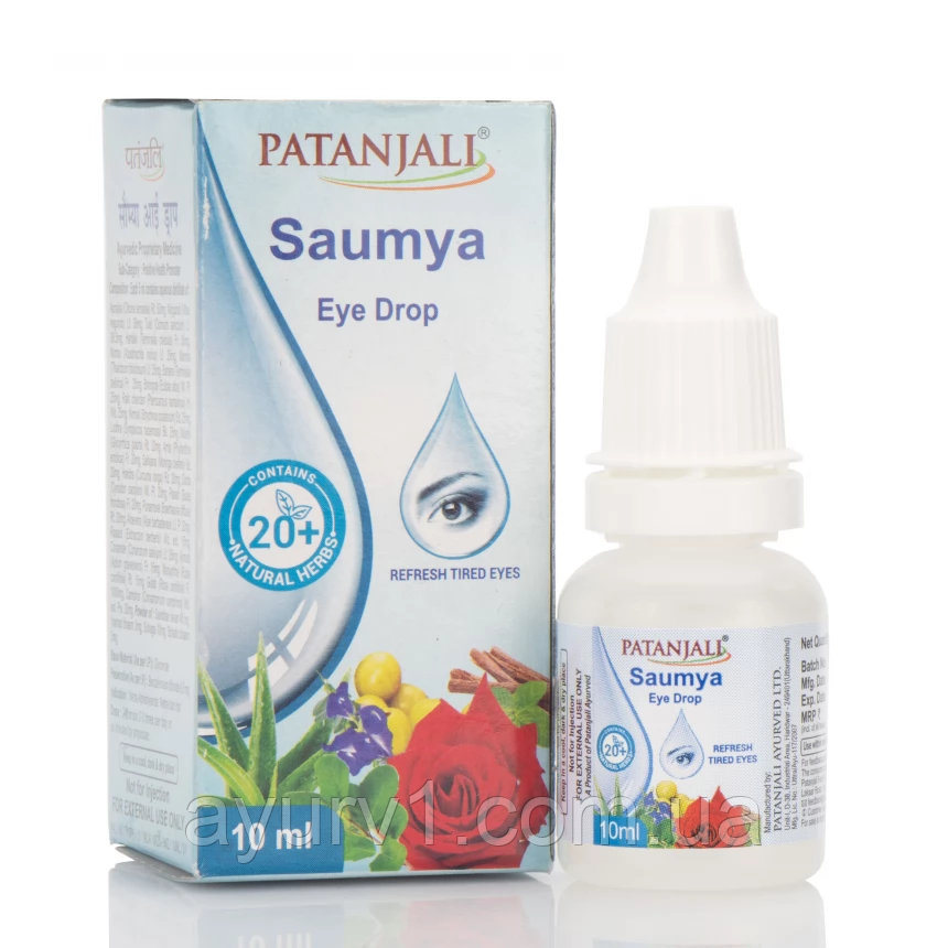 Краплі для очей аюрведичні Патанжалі Saumya eye drops Patanjali 10 ml